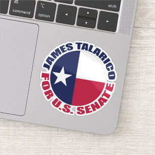 James Talarico for U.S. Senate Texas Flag Laptop Sticker