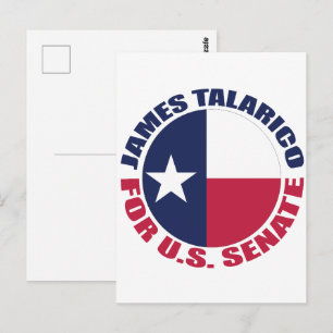 James Talarico for U.S. Senate Texas Flag Postcard