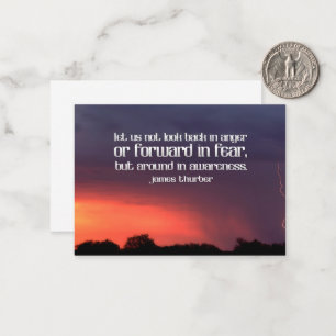 James Thurber Inspirational Quote "Awareness" Note Card