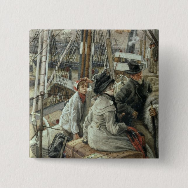 James Tissot | By Water, c.1881-2 Button (Front)