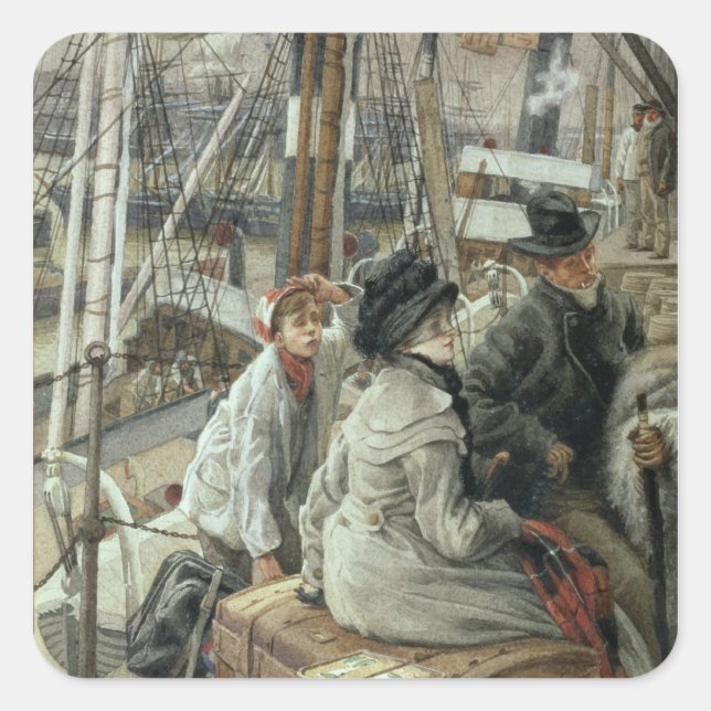 James Tissot | By Water, c.1881-2 Square Sticker (Front)