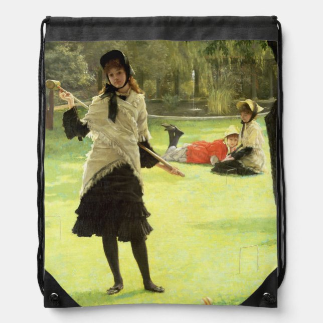 James Tissot | Croquet, c.1878 Drawstring Bag (Front)