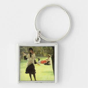 James Tissot Croquet, c.1878 Keychain