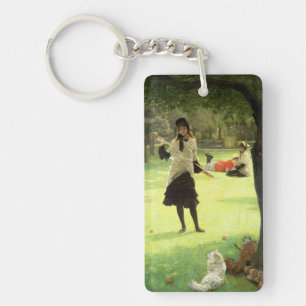 James Tissot   Croquet, c.1878 Keychain