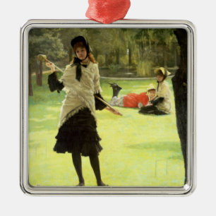 James Tissot Croquet, c.1878 Metal Ornament