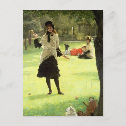 James Tissot  Croquet c1878 Postcard