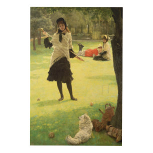 James Tissot Croquet, c.1878 Wood Wall Decor