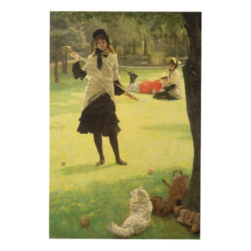 James Tissot  Croquet c1878 Wood Wall Decor