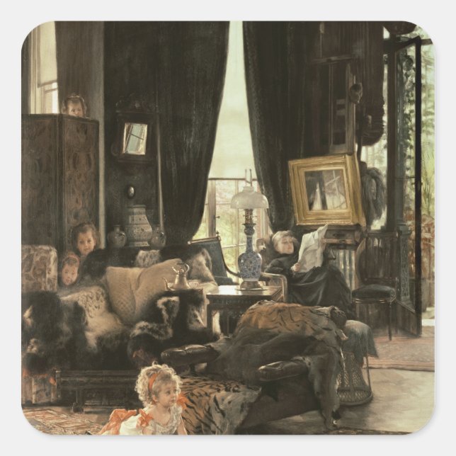 James Tissot | Hide and Seek, c.1880-82 Square Sticker (Front)