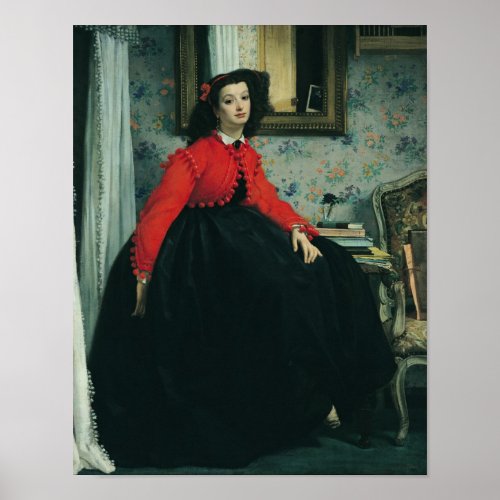 James Tissot  Portrait of Mlle LL  1864 Poster