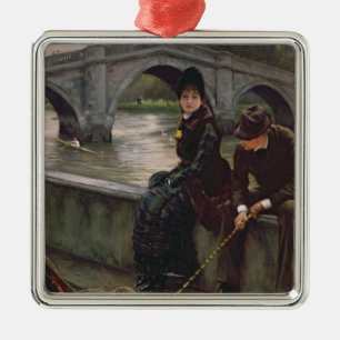 James Tissot Richmond Bridge, c.1878 Metal Ornament