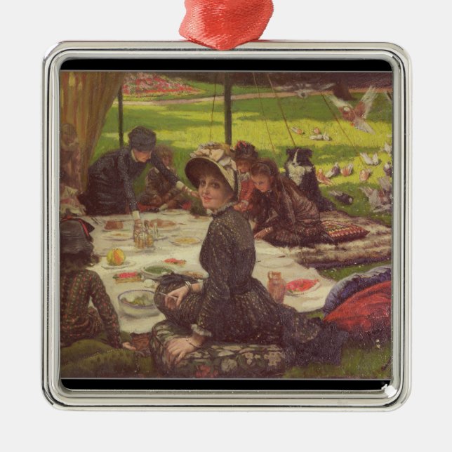 James Tissot | The Picnic , c.1881-2 Metal Ornament (Front)