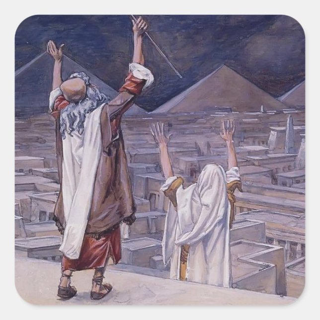 James Tissot: The Plague of Locusts Square Sticker (Front)