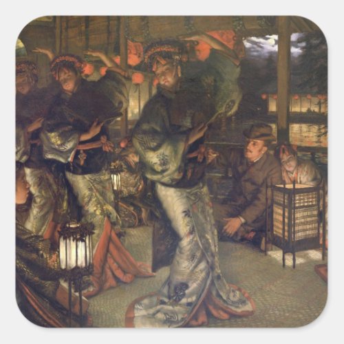 James Tissot  The Prodigal Son in a Foreign Land Square Sticker