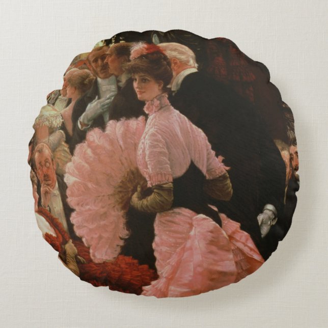James Tissot | The Reception or, L'Ambitieuse (Pol Round Pillow (Front)