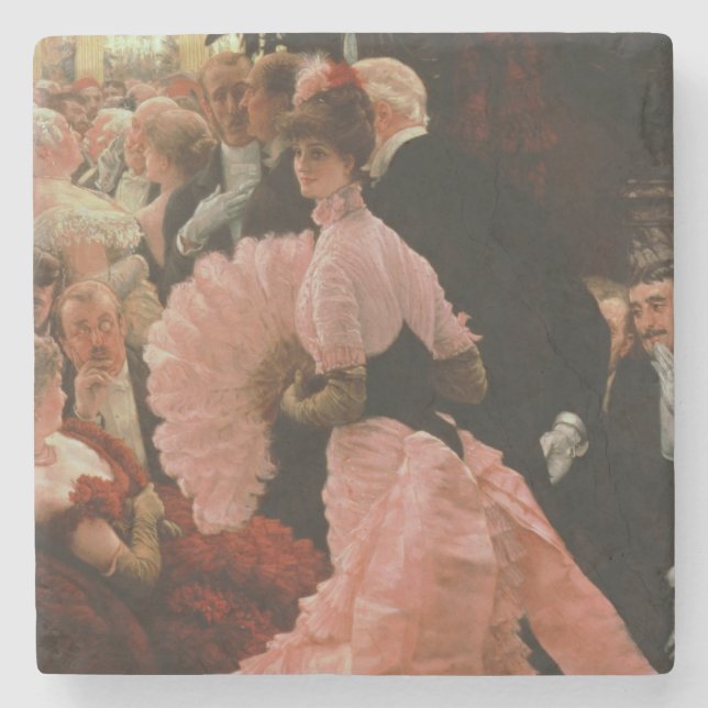 James Tissot | The Reception or, L'Ambitieuse (Pol Stone Coaster (Front)
