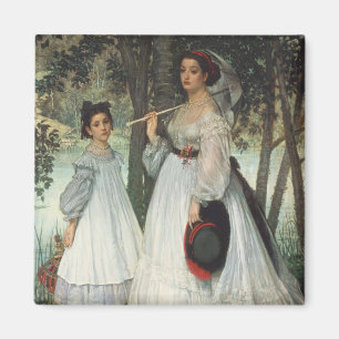 James Tissot   The Two Sisters: Portrait, 1863 Magnet