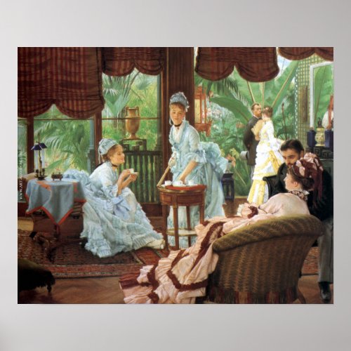 James Tissot Victorian Tea Party Poster