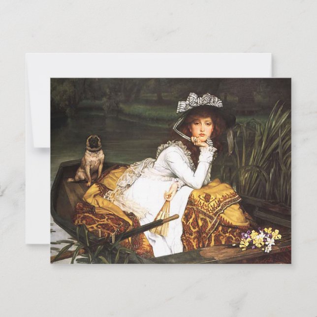 James Tissot Young Lady in a Boat Invitations (Front)