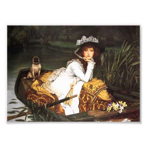 James Tissot Young Lady in a Boat Print