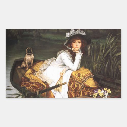 James Tissot Young Lady in a Boat Stickers