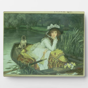 James Tissot Young Woman in a Boat, or Reflectio Plaque
