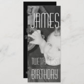 James Twenty - First (Vertical) Invitation (Front/Back)
