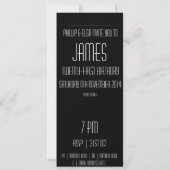 James Twenty - First (Vertical) Invitation (Back)