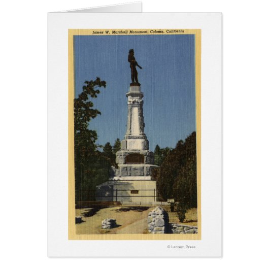 James W. Marshall Monument View # 2 Cards (Front)
