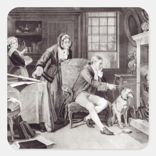 James Watt  Playing with Steam Square Sticker (Front)