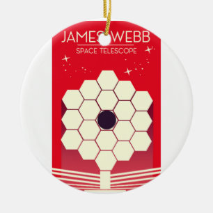 james webb space telescope, ceramic ornament