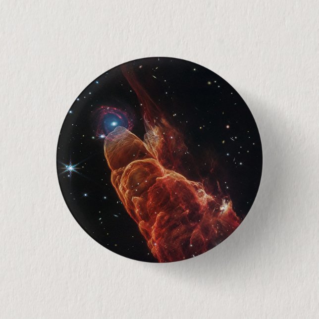 James Webb Space Telescope Cosmic Tornado Button (Front)