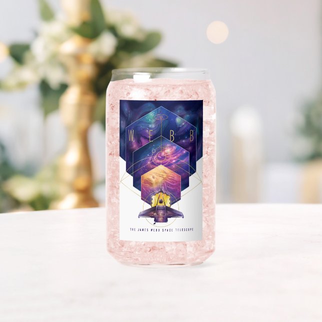 James Webb Space Telescope Illustration Art Can Glass (Insitu (Wedding))