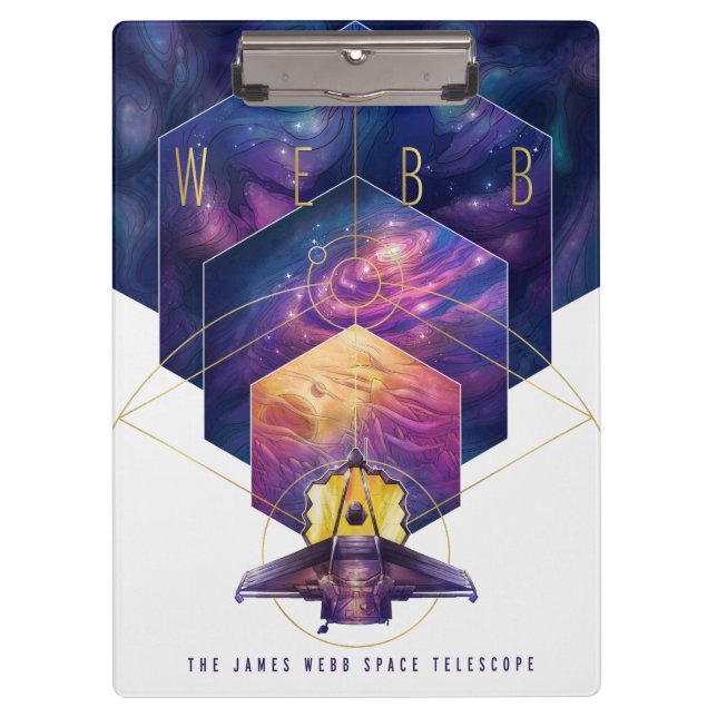 James Webb Space Telescope Illustration Art Clipboard (Front)