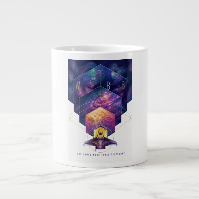 James Webb Space Telescope Illustration Art Giant Coffee Mug (Front)