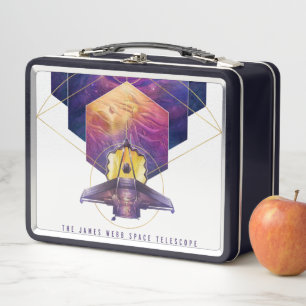 James Webb Space Telescope Illustration Art Metal Lunch Box