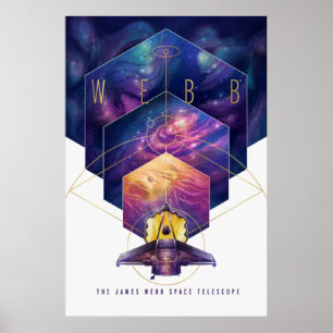 James Webb Space Telescope Illustration Art Poster