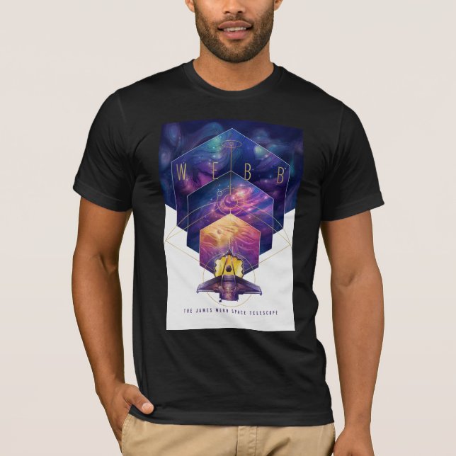 James Webb Space Telescope Illustration Art T-Shirt (Front)