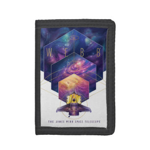 James Webb Space Telescope Illustration Art Trifold Wallet