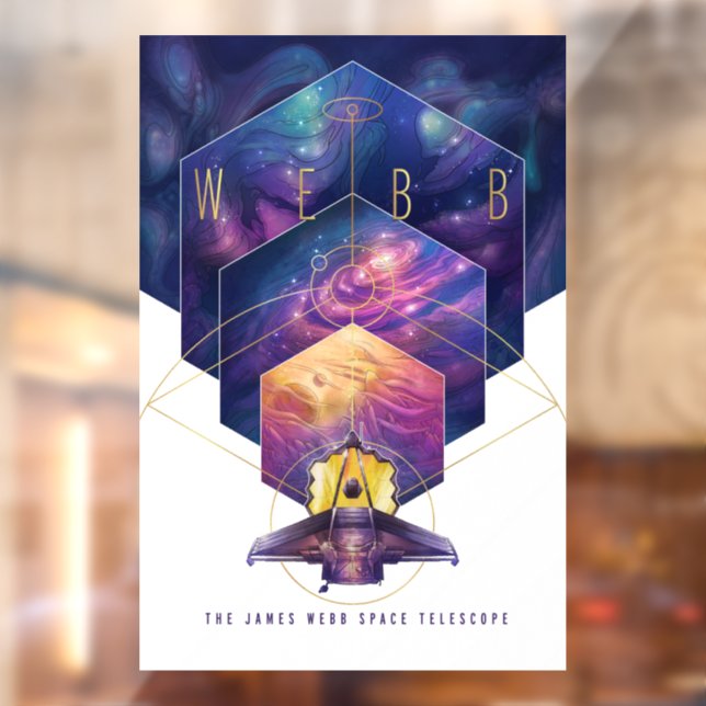 James Webb Space Telescope Illustration Art Window Cling (Sheet 2)
