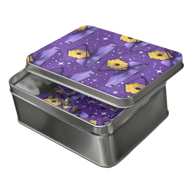 James Webb Space Telescope pattern Jigsaw Puzzle (Lid Open)