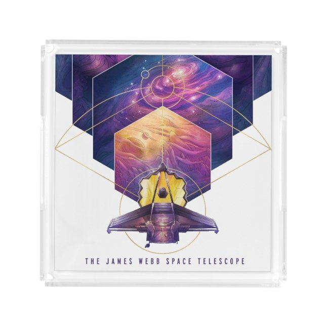 James Webb Space Telescope Poster. Acrylic Tray (Front)