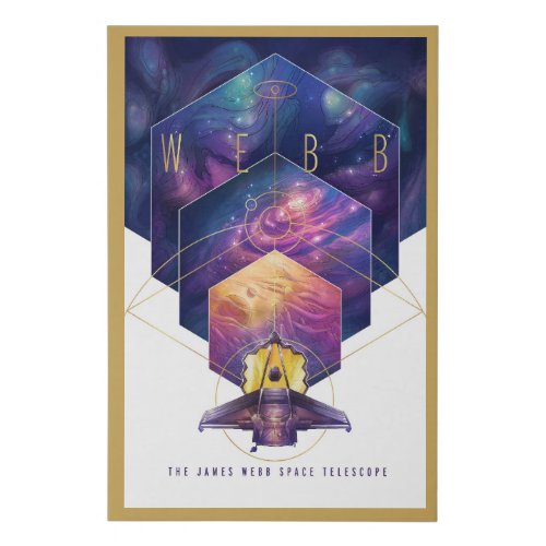 James Webb Space Telescope Poster Faux Canvas Print