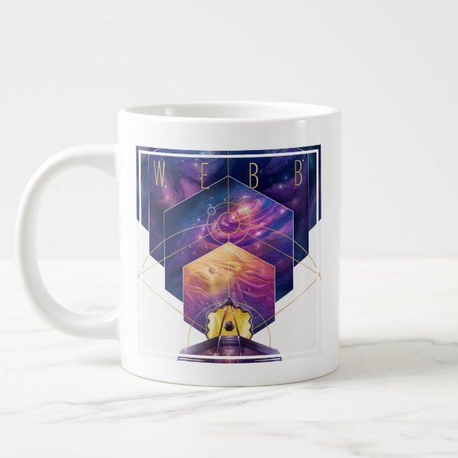James Webb Space Telescope Poster. Giant Coffee Mug (Left)