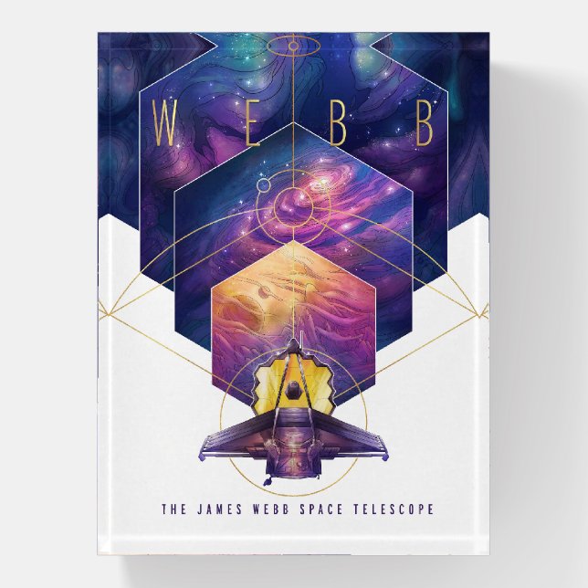 James Webb Space Telescope Poster. Paperweight (Vertical)
