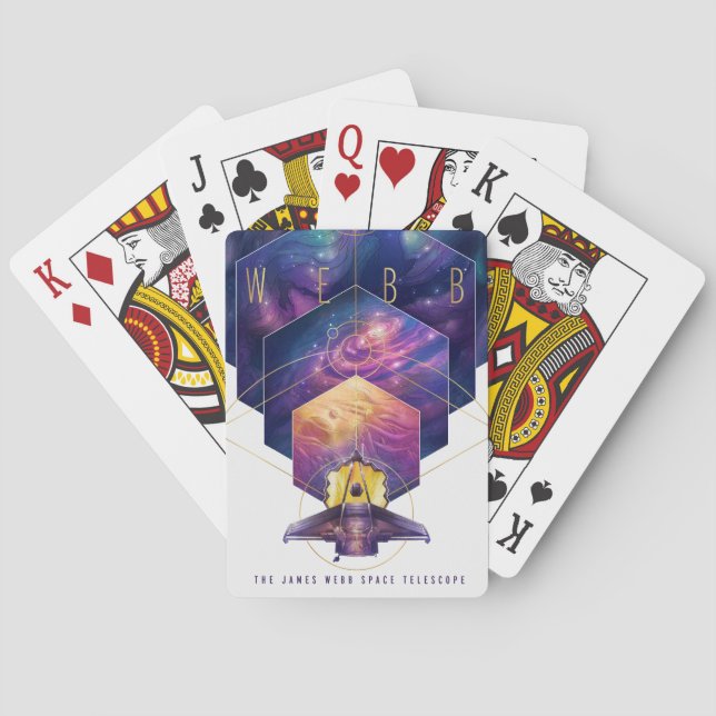 James Webb Space Telescope Poster. Poker Cards (Back)