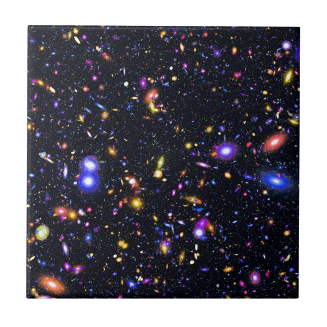 James Webb Space Telescope Simulation - Pop Art Ceramic Tile (Front)