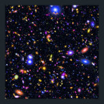 James Webb Space Telescope Simulation - Pop Art Poster<br><div class="desc">An enhanced pop art simulation of James Webb Space Telescope's field of view shows billions of galaxies with unprecedented clarity.</div>