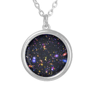 James Webb Space Telescope Simulation - Pop Art Silver Plated Necklace