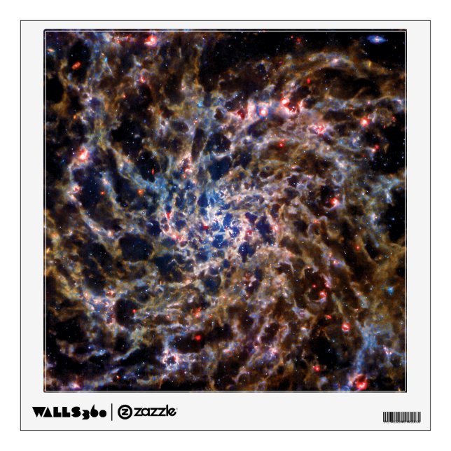 James Webb Space Telescope Spiral Galaxy IC 5332 Wall Decal (Front)